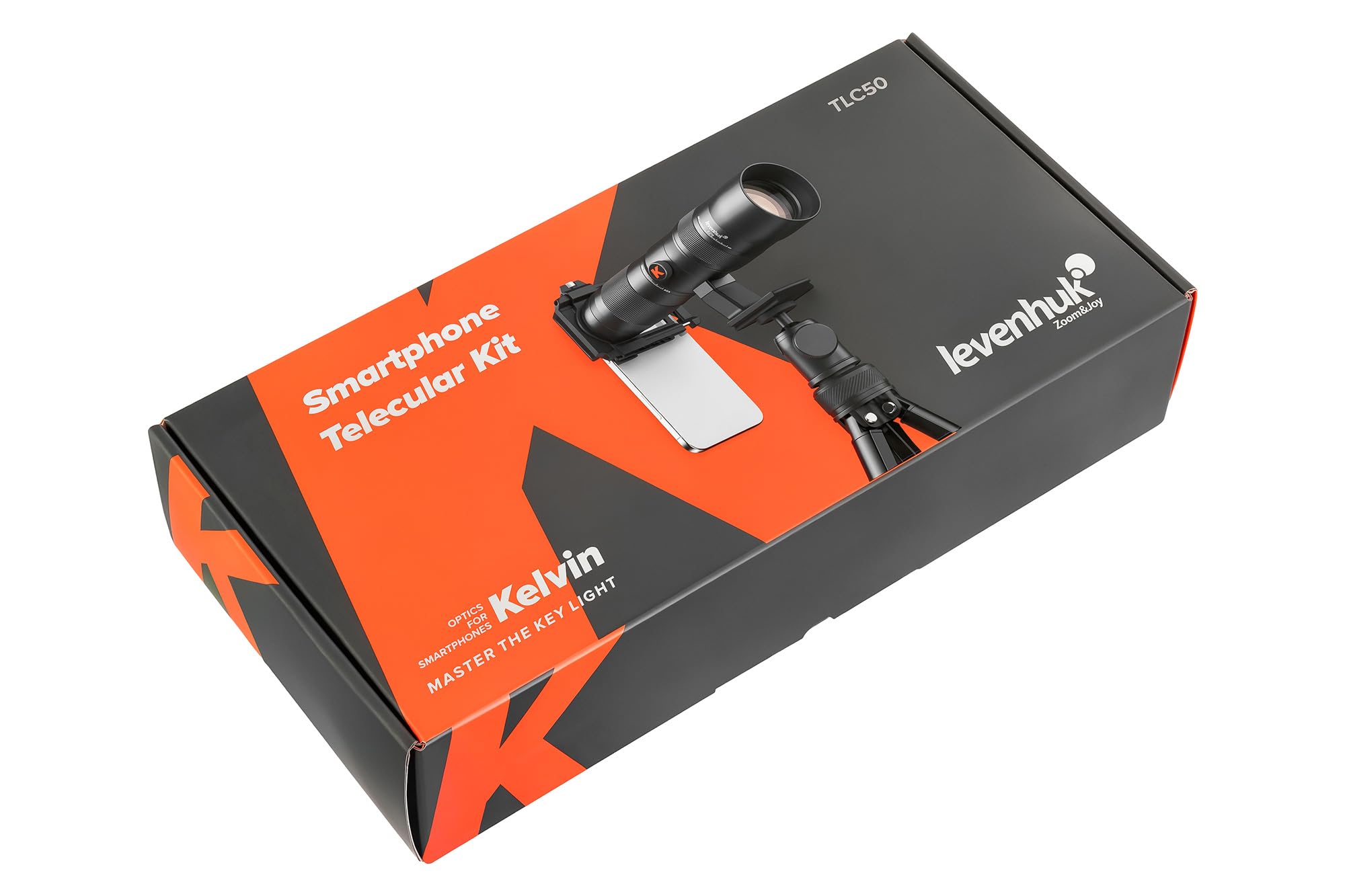 Levenhuk Kelvin TLC50 Zestaw Teleokularu do Smartfona, Obiektyw z Zoomem Optycznym z Uniwersalnym Adapterem, Statyw Akcesoria w Zestawie, do Podróży, Wędrówek, Obserwacji Przyrody | Zoomem Optycznym z Uniwersalnym Adapterem, Statyw Akcesoria w Zestawie, d