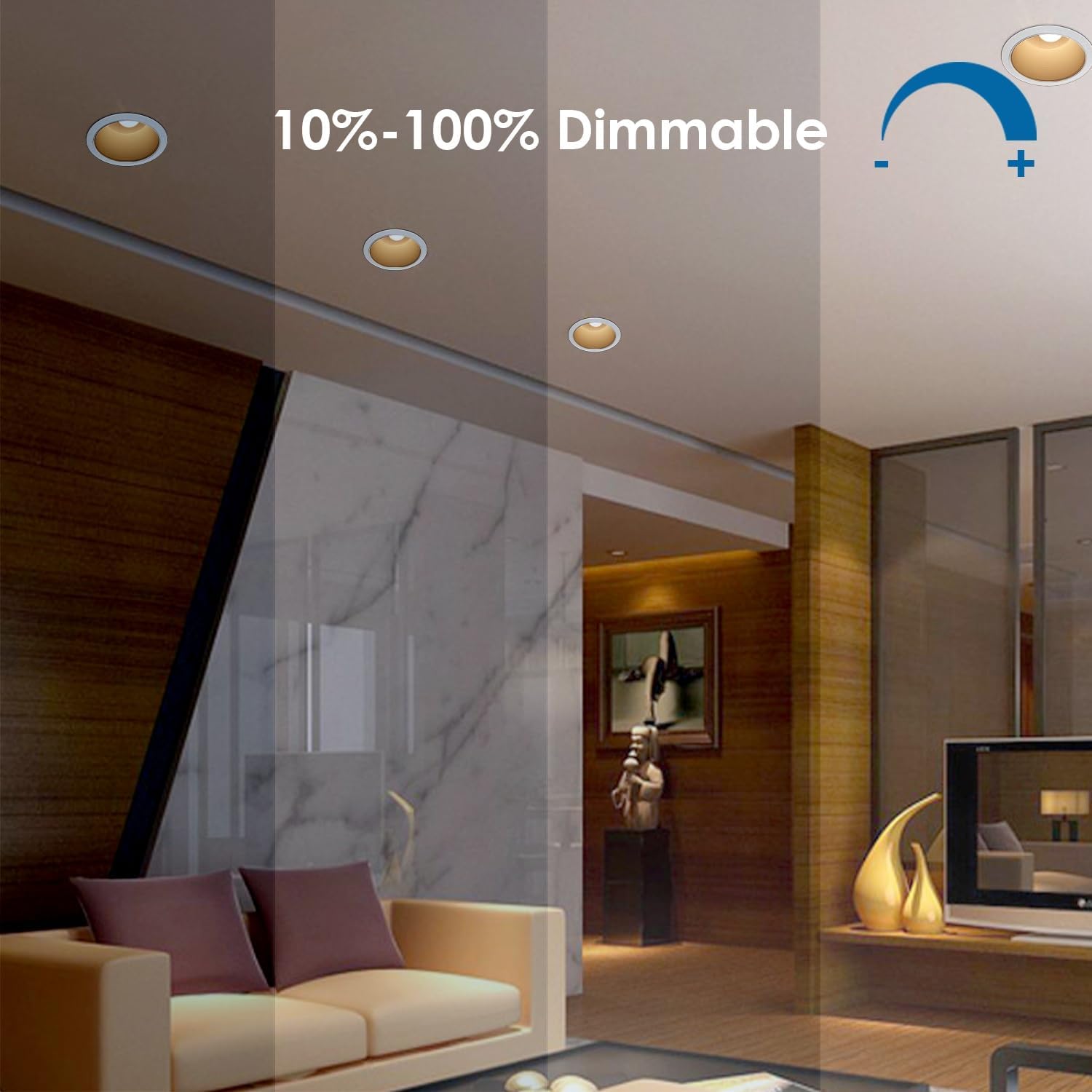 Jolux 10 Pack BR20 LED Bulbs Dimmable, 1470 LM, 13.5W (100W Equivalent), 2700K Soft White, CRI82, E26 Base, Small Recessed Lighting Bulbs, Indoor Flood Light for Home, Bedroom, Kitchen, ETL