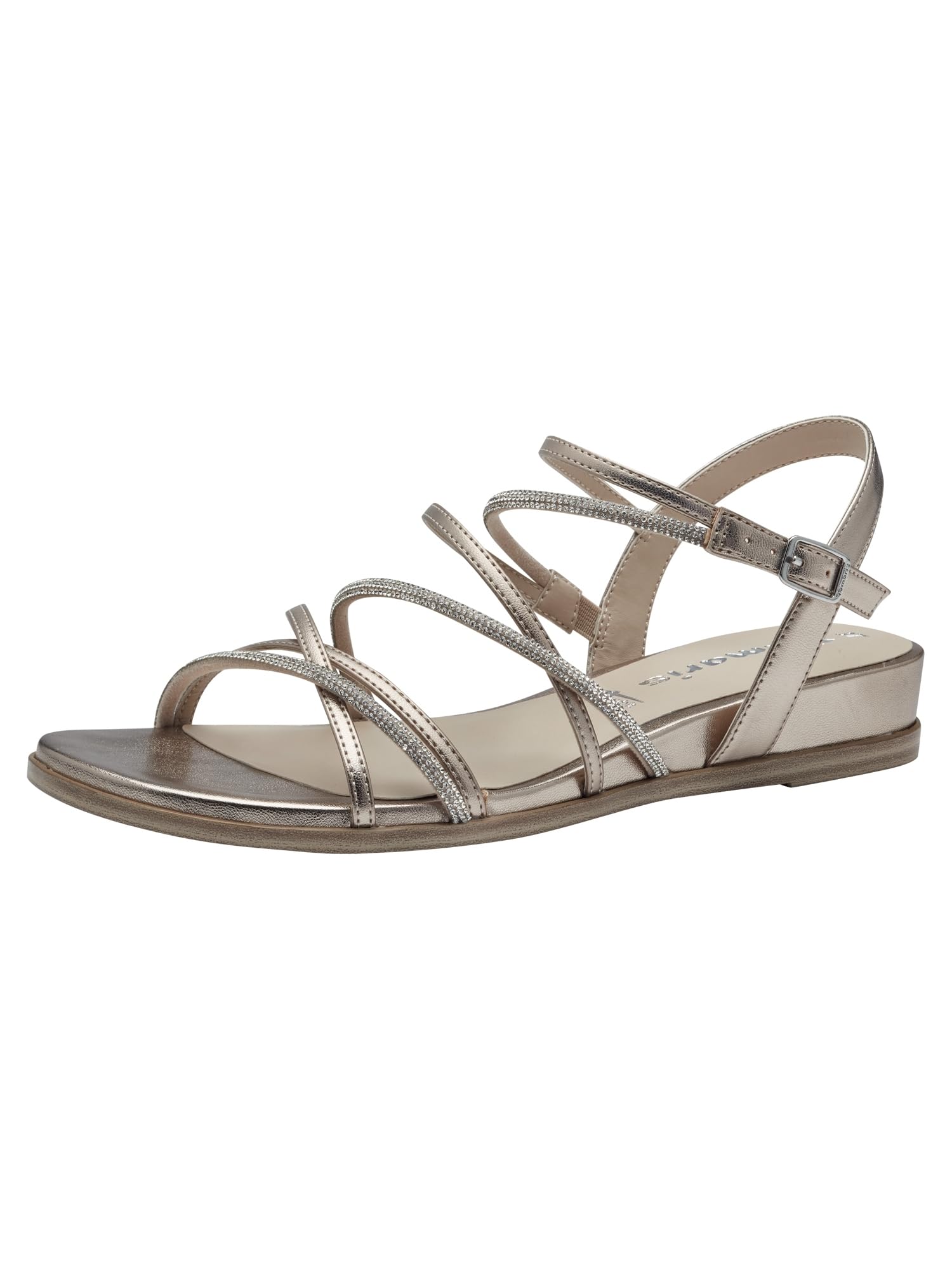 Tamaris Women’s sandal flat metallic 7.5 UK