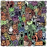 100枚入り カートゥーン ネオン ハロウィン ステッカー ウォーターボトル、自転車、ノートパソコン、冷蔵庫、荷物、コンピューター、携帯電話、スケートボード、自転車用の漫画ネオングラフィティステッカー (ハロウィン)