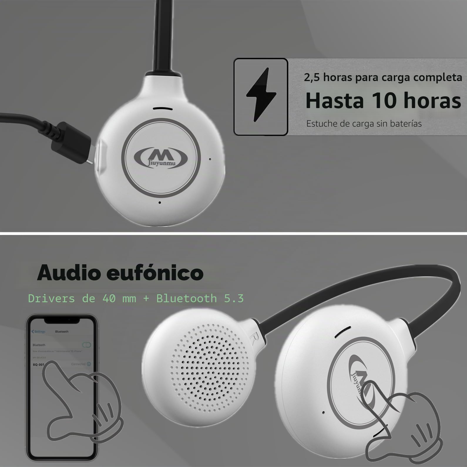 Auriculares para Casco de esquí, Diadema para Correr, Casco para Bicicleta, Altavoces inalámbricos Bluetooth para esquí, Snowboard, Ciclismo de montaña, Casco de Escalada