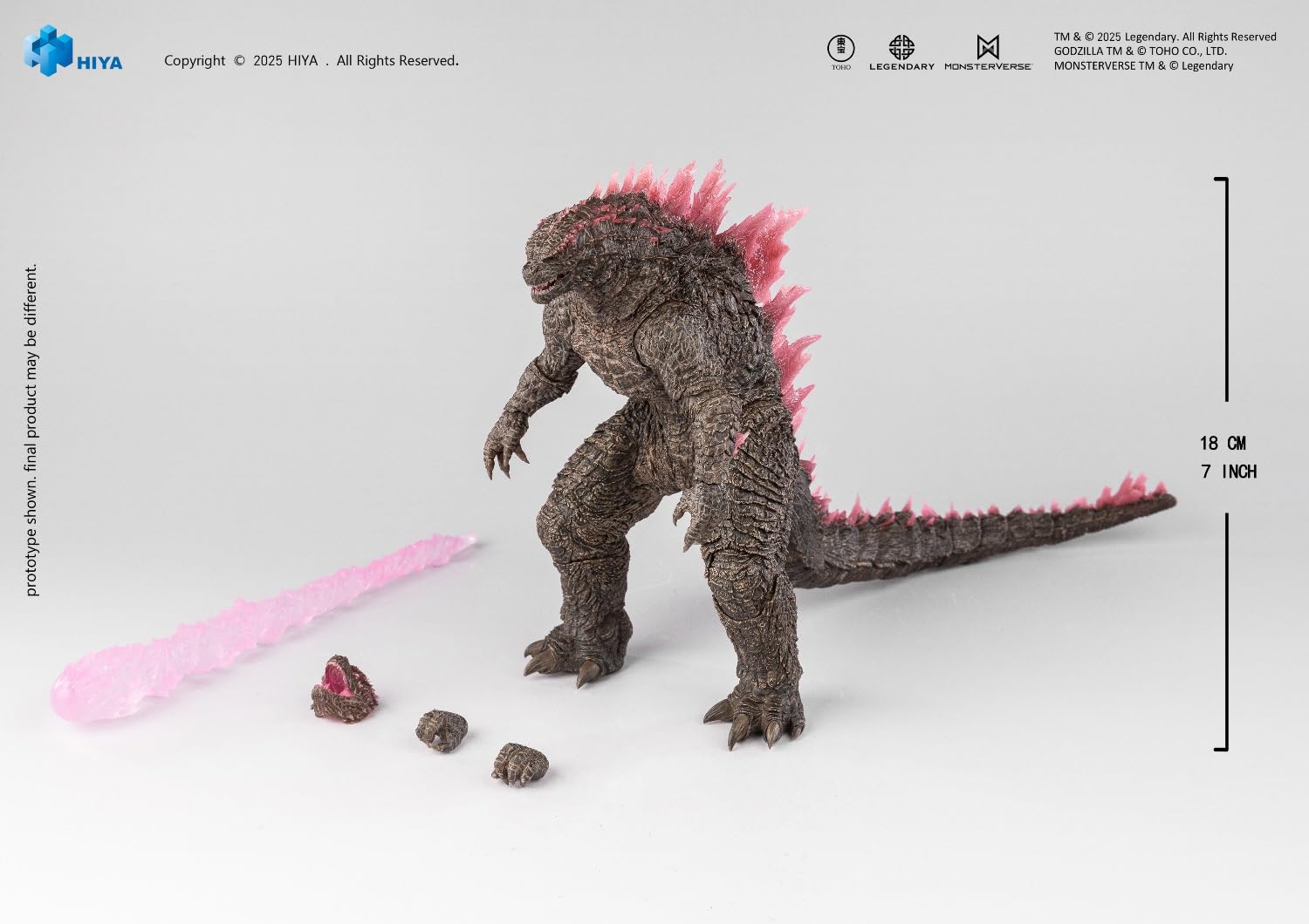 Amazon.co.jp: [Tbmodel] HIYA 18m ゴジラvsコング Evolved Ver 放射