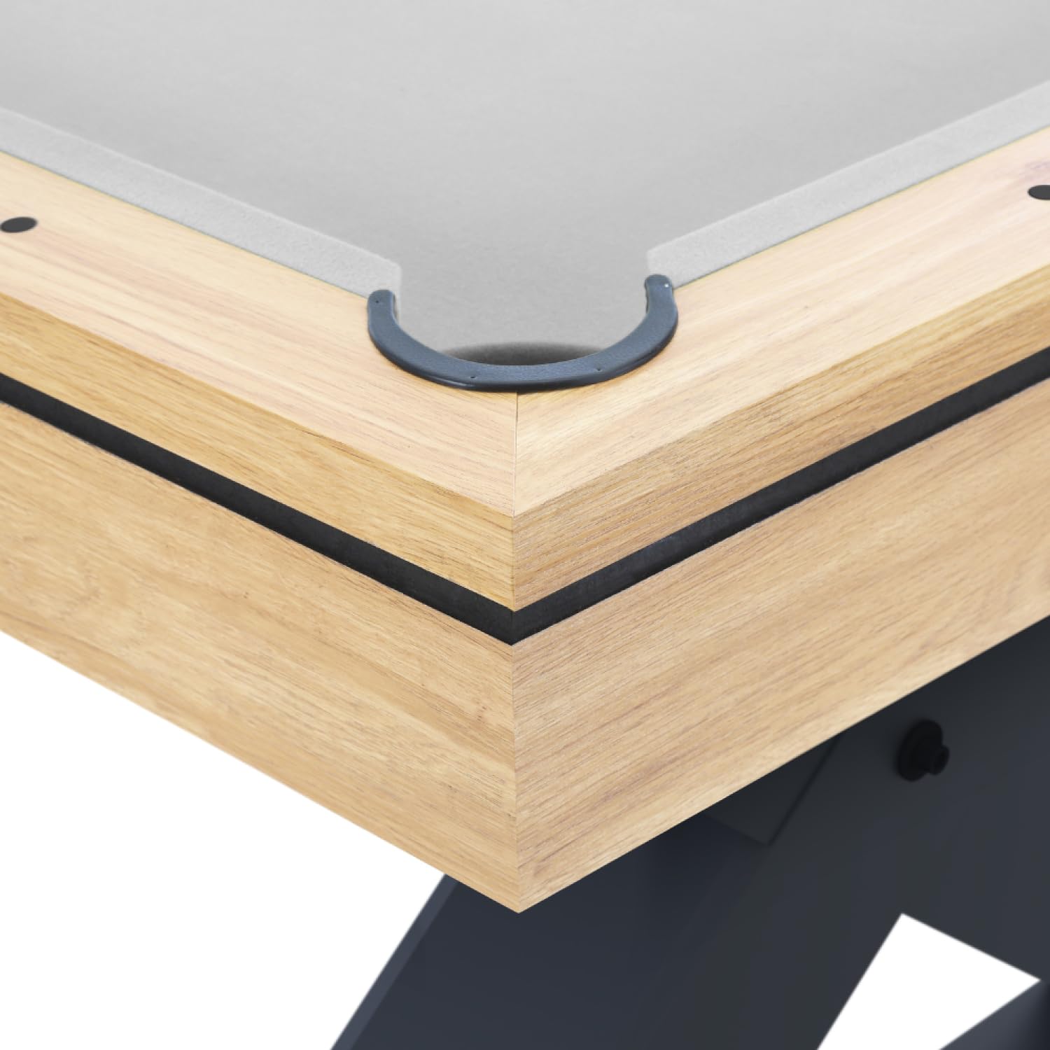 CONCEPT USINE | Table Multi-Jeux 3 en 1 Billard et Ping-Pong Texas + Accessoires | Design Moderne Bois Naturel | Table de Jeu ou Repas Salle à Manger | Matériaux de Qualité | en Famille ou Entre Amis