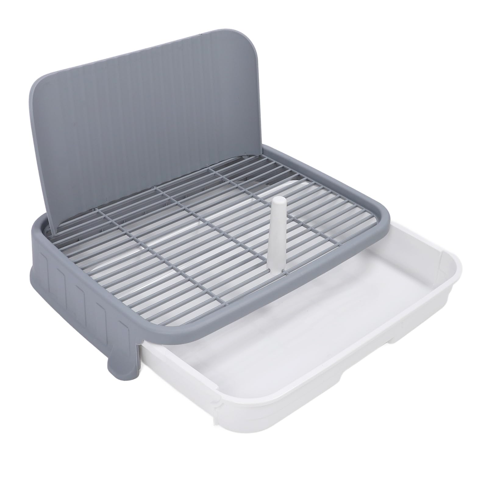 Dog Potty Tray, Pet Pee Mesh Potty with Splash Wall, Indoor Dog Training Toilet Tray, Pet Litter Box, Portable Pee Pad Holder for Small and Medium, Easy to Clean