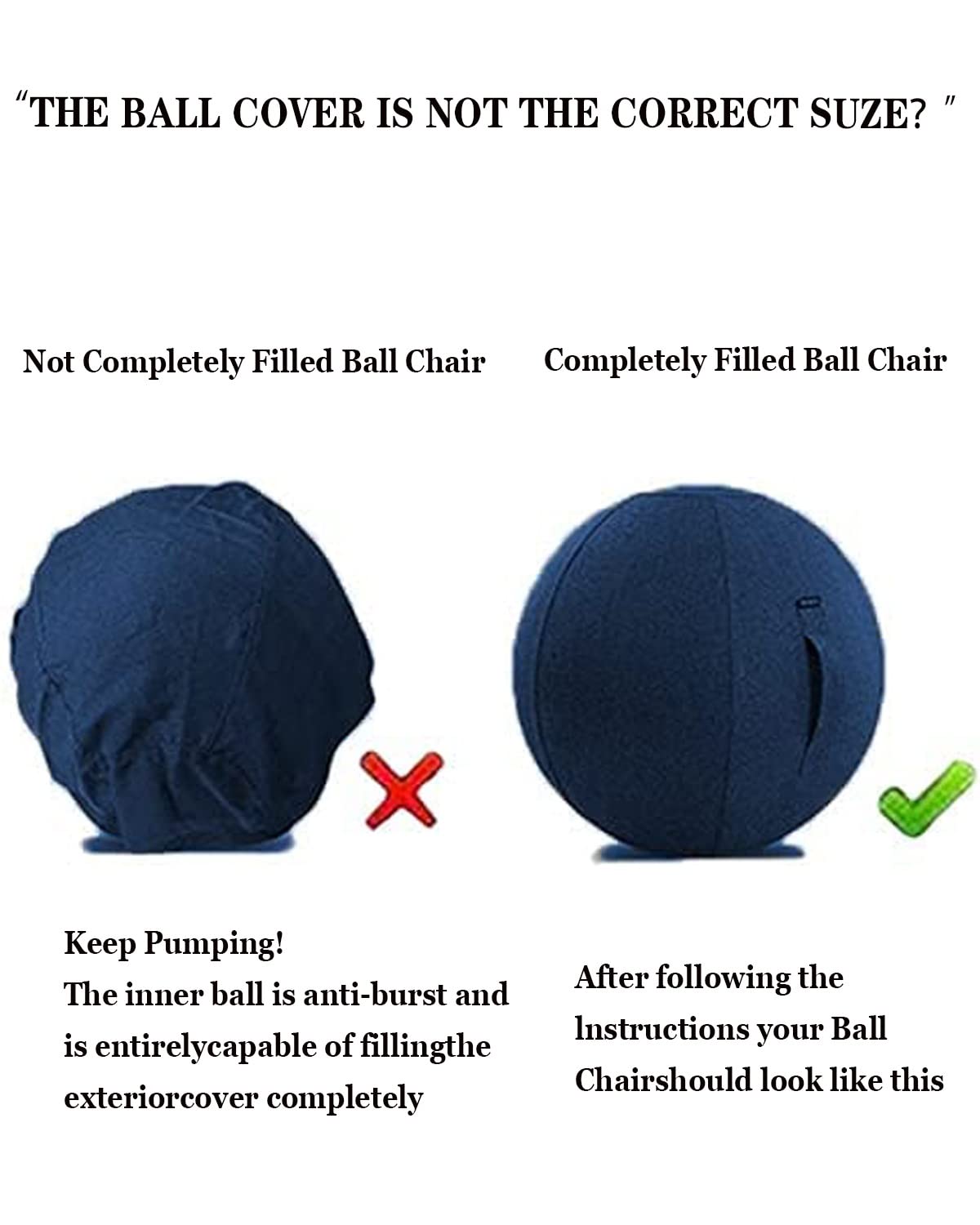 Swiss Ball Grossesse-Housse De Ballon De Yoga 55/65/75 Cm pour Ballon Fitness/Ballon Gym/Ballon Pilates/Ballon Gymnastique/Ballon Grossesse Le Bureau Et La Maison (Color : Blue, Size : 75CM)