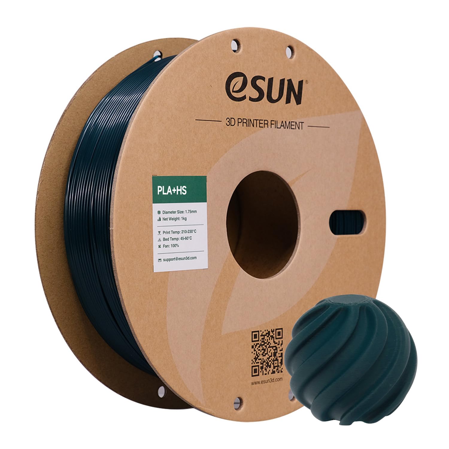 eSUN High Speed PLA+ Filament 1.75mm, 3D Printer Filament Speedy PLA Plus for Fast Printing, Dimensional Accuracy +/- 0.03mm, 1KG Cardboard Spool (2.2