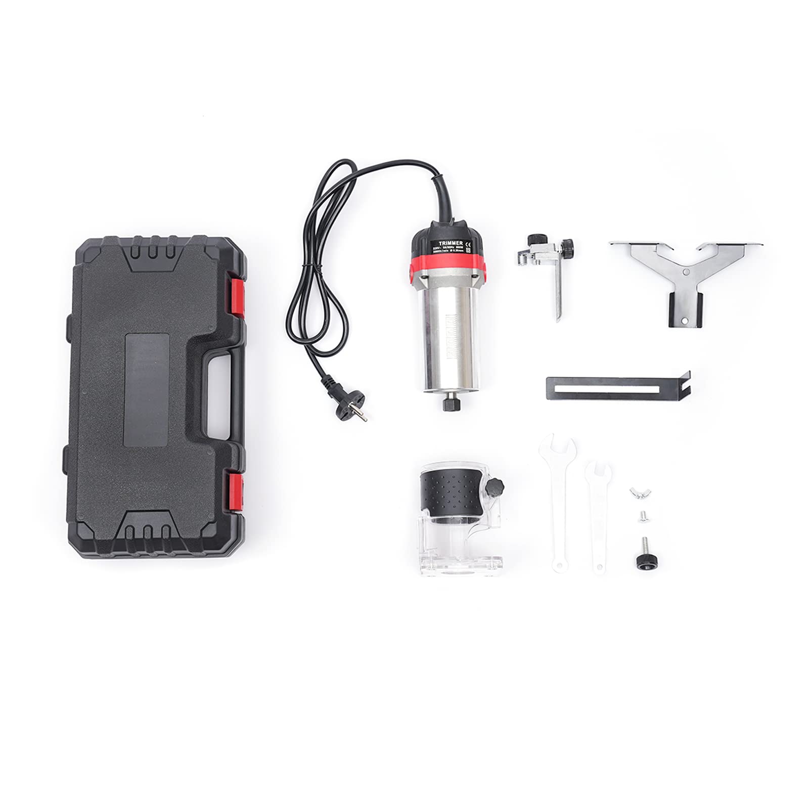800 W, 1/4 pulgadas, recortadora eléctrica de mano, fresadora para madera, laminadora de madera, 35000 r/min, para cortar madera y taladrar