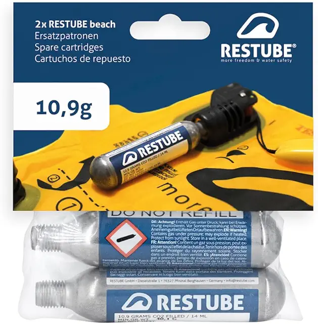 Restube CO2 Cartridges for Life Vests - Universal 10.9g Spares