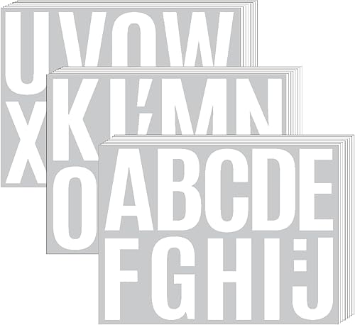 272 piezas de 24 hojas de calcomanías de letras grandes, letras de tablero de anuncios de 4 pulgadas, letras adhesivas de vinilo para tablones de