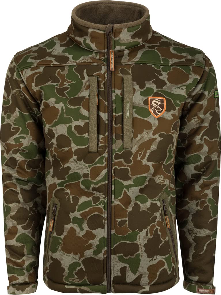 Drake DNT1010-037-6 Heavyweight Silencer Full Zip Jacket Old School Green 3Xlarge