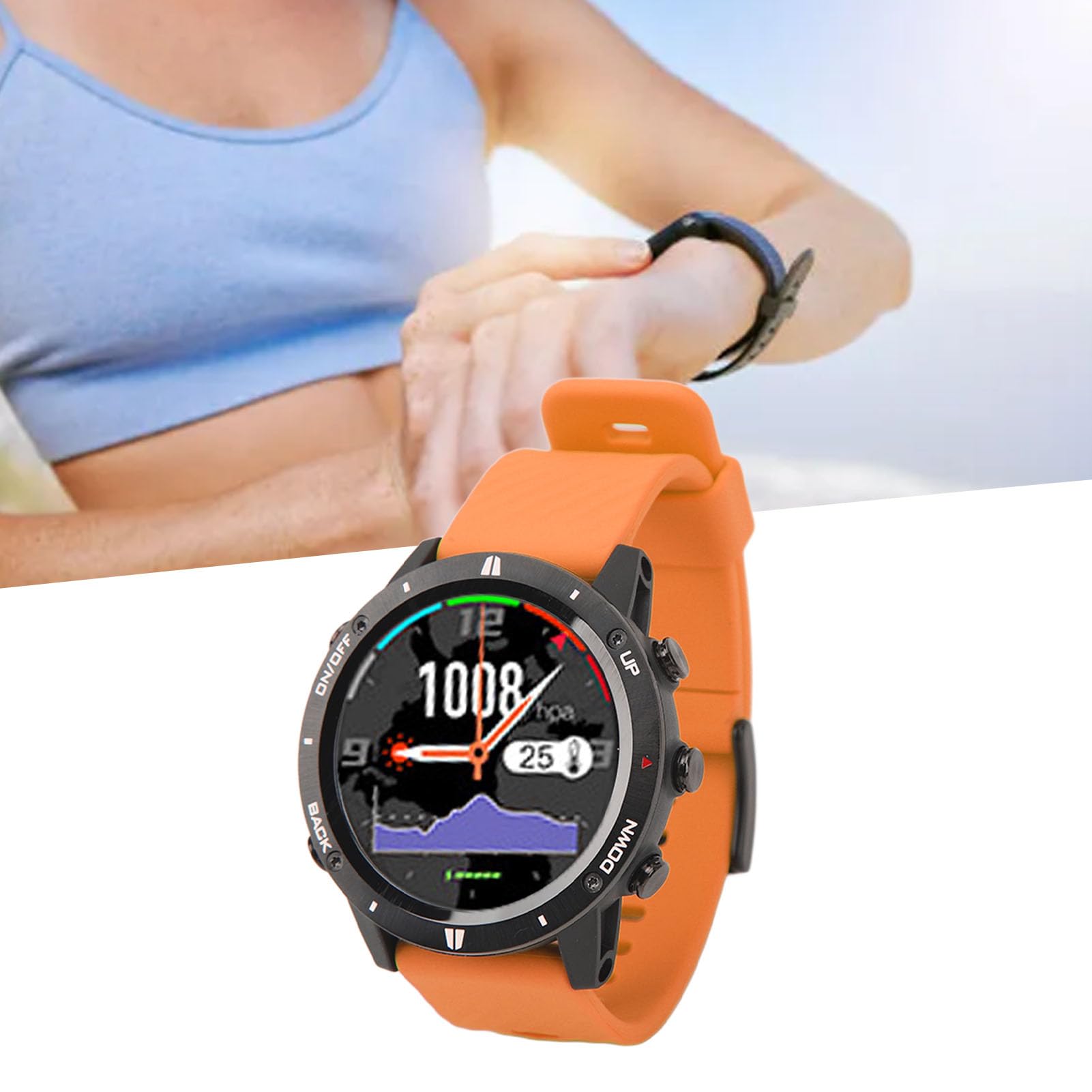 Haofy Orologio Sportivo Intelligente, Orologio Intelligente GPS BDS 1.28 da 400 mAh con Touch Screen per la Casa (#4)