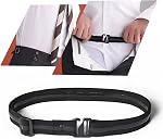 TORMEN Chemise élastique Ceinture de séjour, Chemise Stay Ceintures Porte-shirt Tucker, Bande élastique réglable Non-Show, Ceintre antidérapant pour chemises cousues - Entreprises & Utilisation occasionnelle pour les hommes (noir)=Ceintures réglables élastiques, clip antidérapant