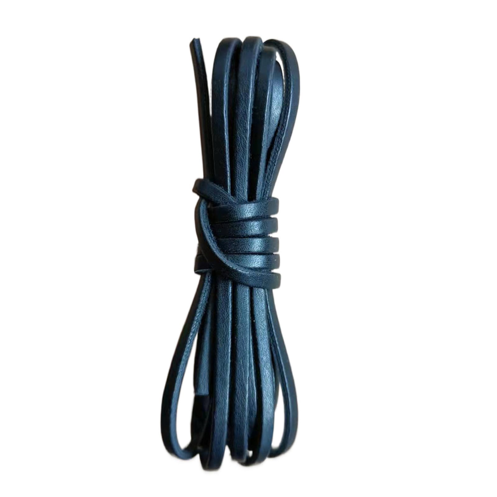Cordoncino in pelle naturale da 3 mm, 9 metri, piatto, per lacci di scarpe, bracciali, creazione di gioielli