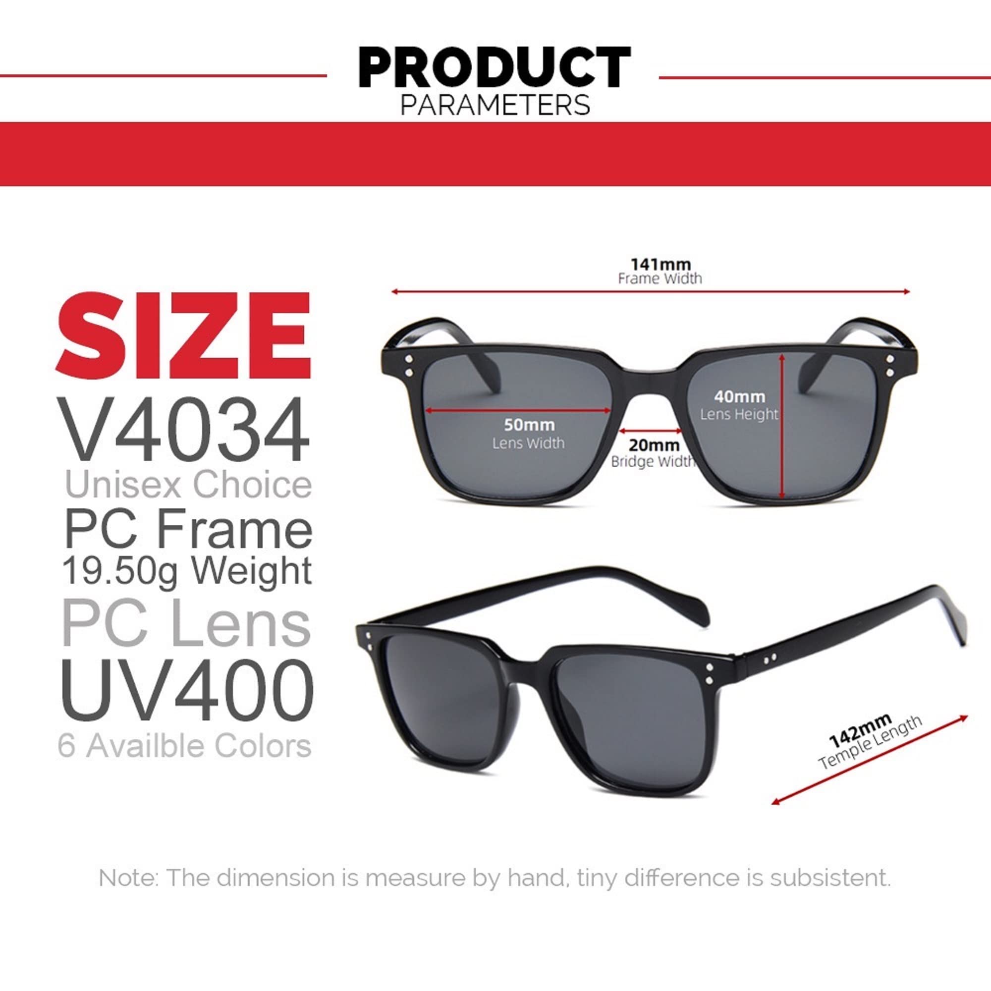 AUGEN Gafas de sol unisex con protección UV400, estilo retro, vintage, cuadradas, abstractas, tamaño mediano (amarillo2, 116), paquete de 1