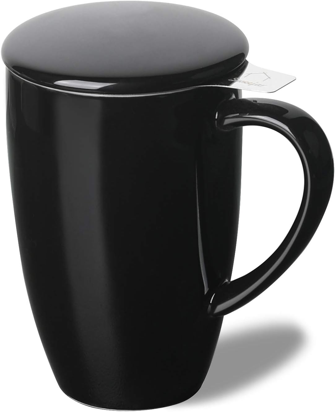 SWEEJAR Porcelain Tea Mug with Infuser and Lid,Teaware with Filter