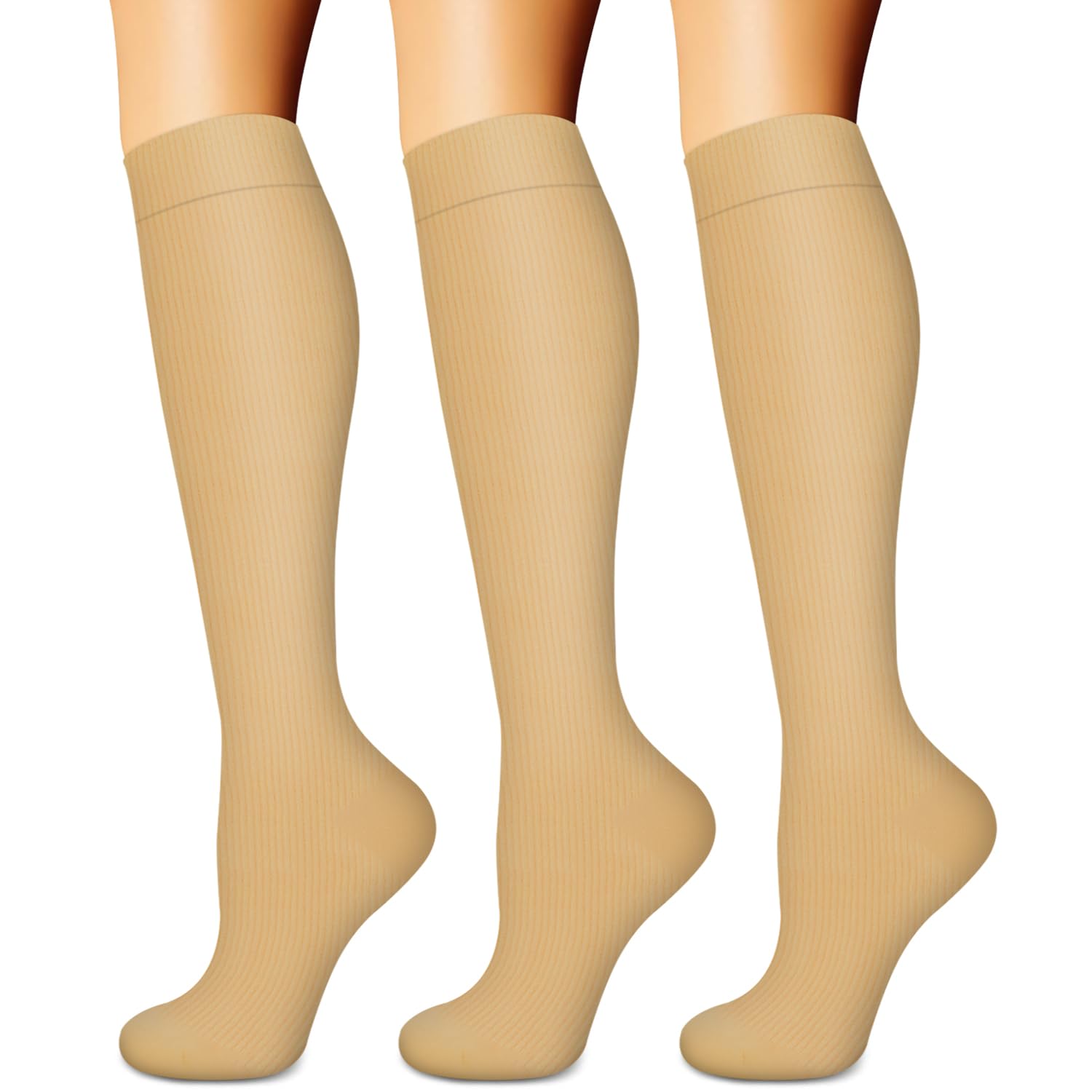 blueenjoy Copper Compression Socks Women & Men Circulation(6 pairs) - Best for Running, Nursing, Hiking, Recovery & Flight Socks-picture-20
