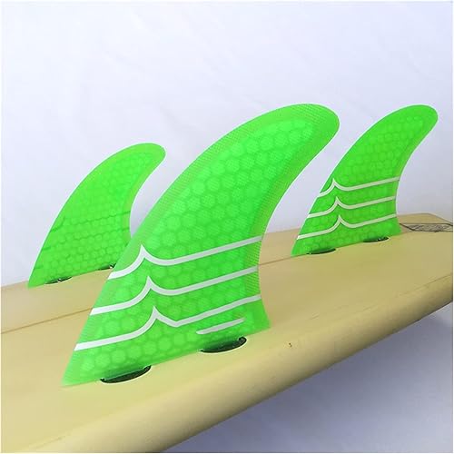 Bevve Aleta de cola de tabla de surf, 3 piezas fluorescentes para tabla de surf, hélice de surf, juego de tres aletas SUP para tablas de surf y