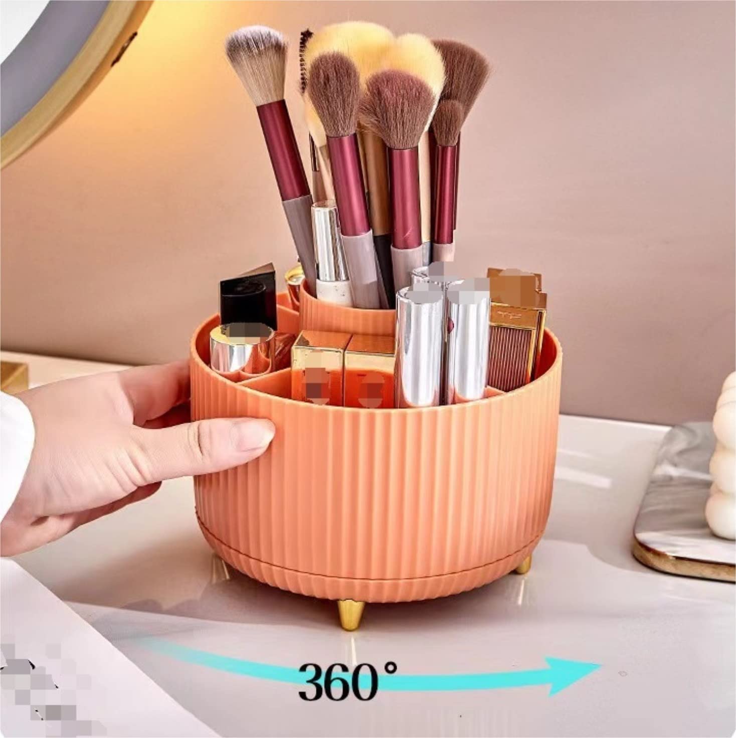 Organizador Cosméticos Organizador de Maquillaje Caja De Almacenamiento De Cosméticos De Plástico, Acabado De Escritorio, Caja Versátil Para El Hogar, Organizador De Maquillaje Estante de Maquillajes