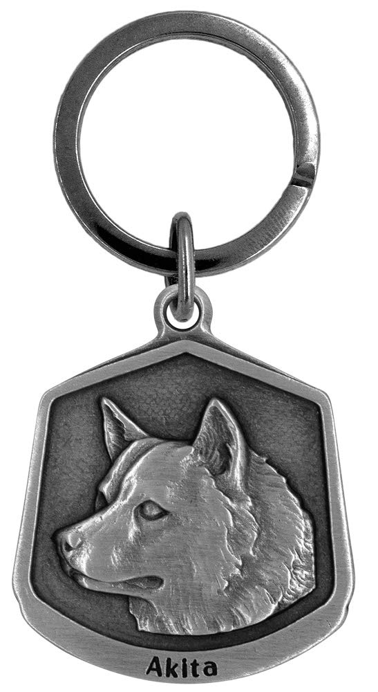 Hampshire Pewter Akita Dog Keychain