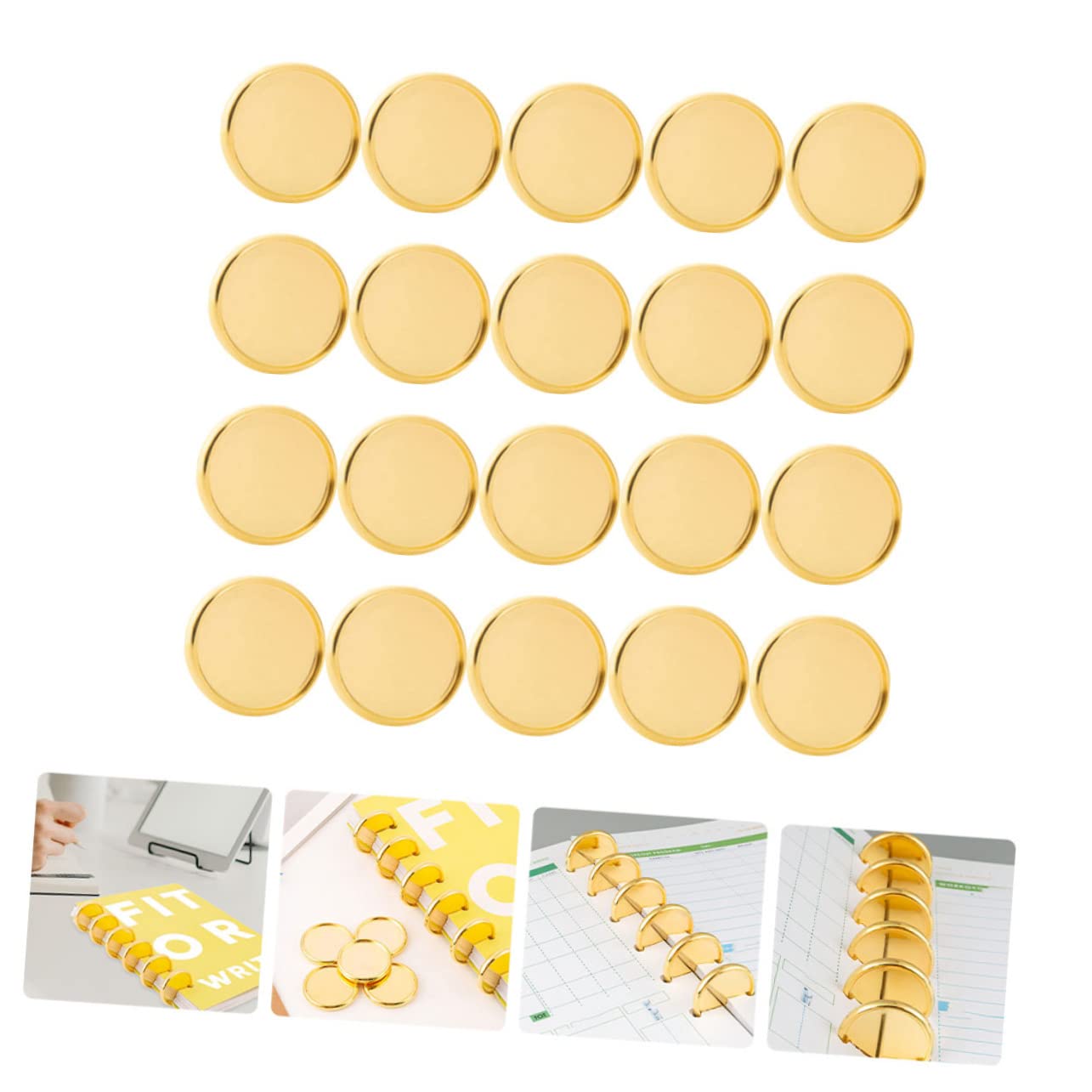 STOBOK 4 Set Di Raccoglitori Sfusi Con Angoli Arrotondati E Design A Foro Di Cuore Per Planner Con Dischi Set Da 50 Pezzi*4
