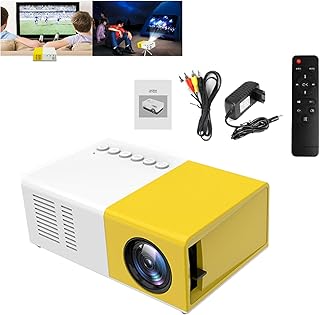 Mini Projector, Portaflixx Projector, 2023 New Mini Portable Bluetooth Projector, Smart Home Projector, 1080P Full HD Projector, Portable Outdoor Movie Projector for iOS, Android, Laptop (Yellow)
