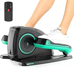 ANCHEER máquina elíptica sob a mesa, exercitador de pernas elipse para idosos, como visto na tv, exercitador de pernas portátil enquanto está sentado com pedal de massagem/monitor LCD/contro