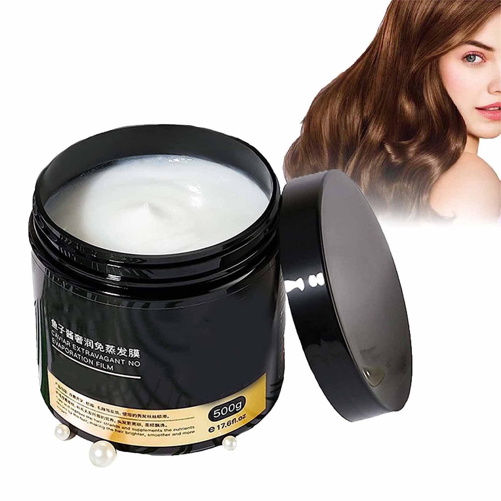 Caviar Hair Mask - Caviar Evaporation Free Film, Caviar Hair Mask Treatment, Repair Dry and Frizzy Non-sleeping Soft Conditioner, Deep Moisturizer Non-steaming Hair Mask, Anti Hair Loss Repairing