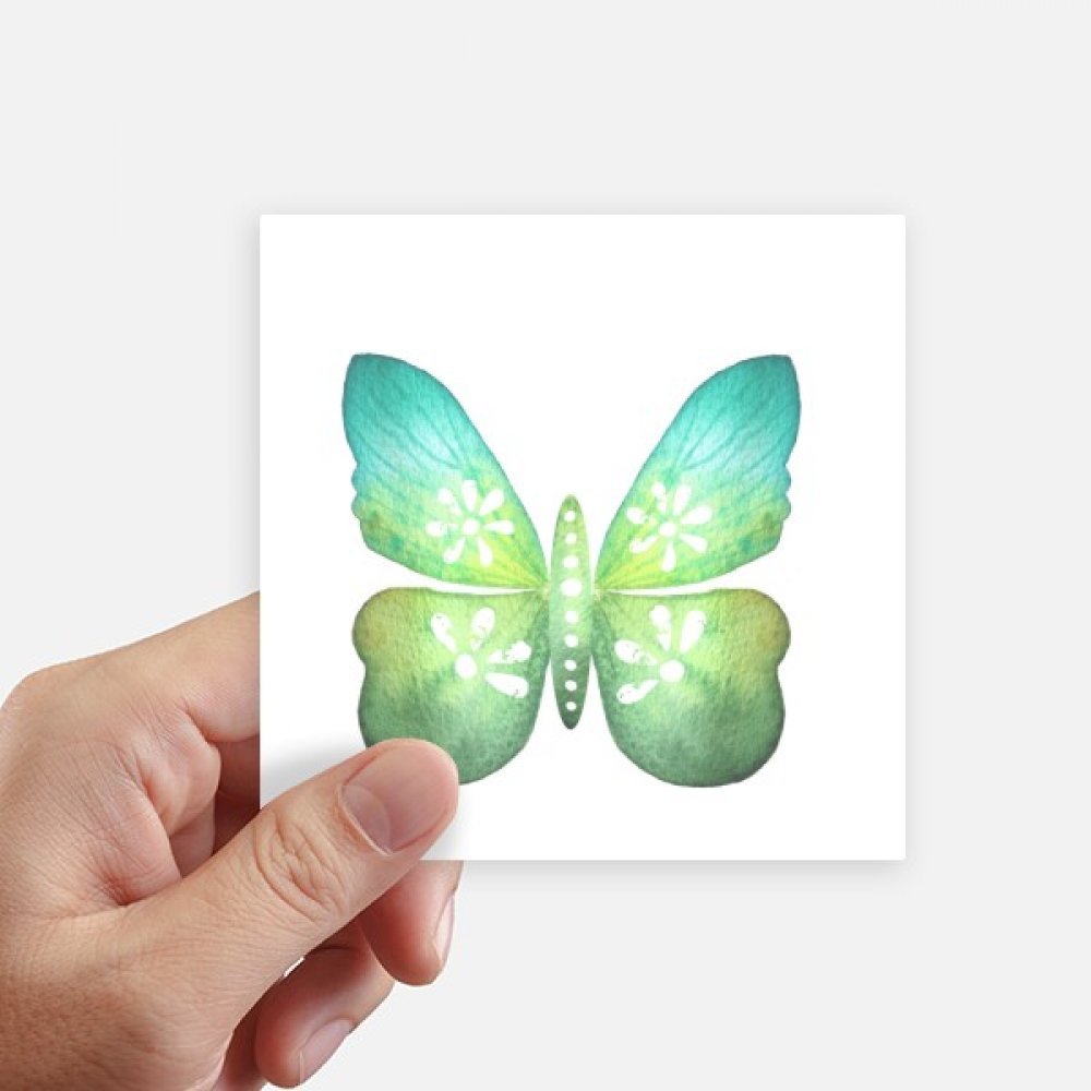 Autocollant carré papillon pour mur et valise lot de 8 stickers 10cm