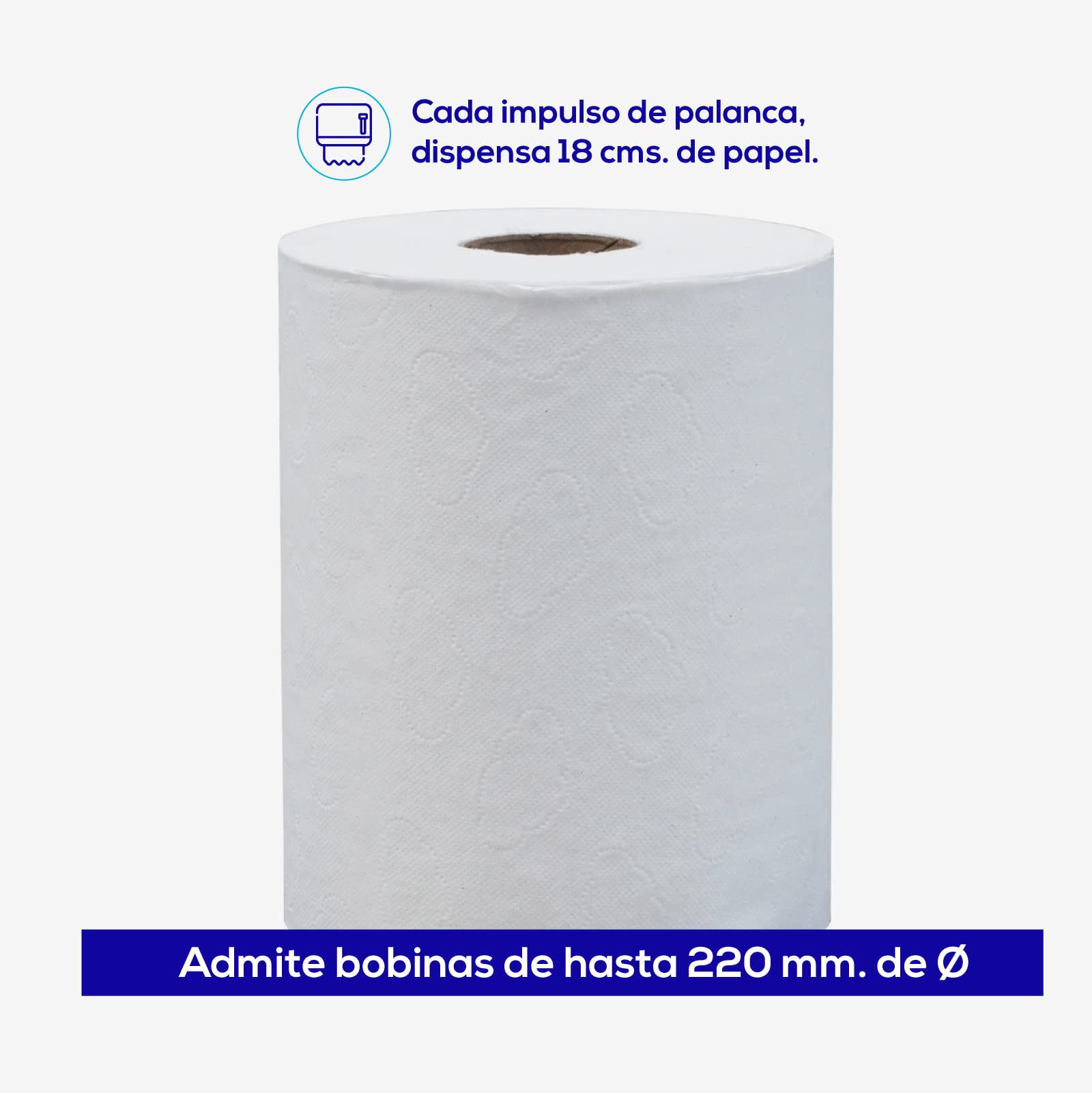 Jofel AG16500 Azur Distributore di carta continuo, a leva, bianco