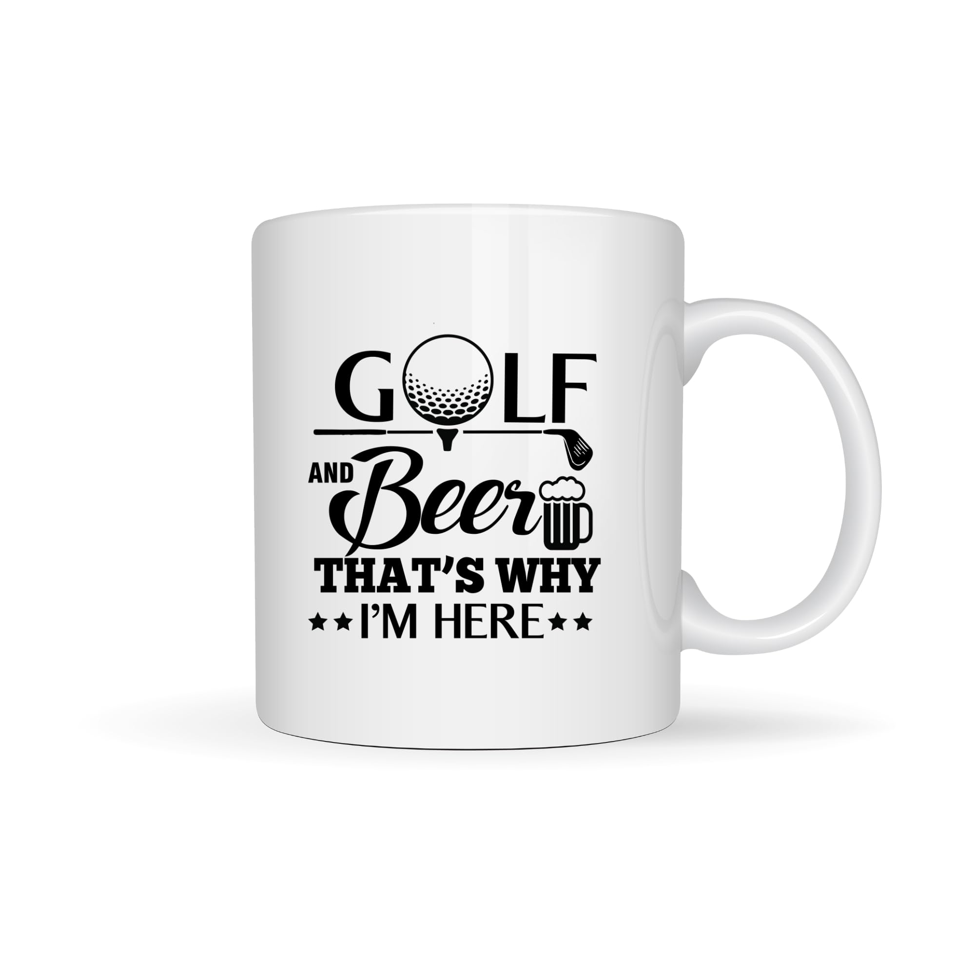 Golf Mug Golfing Funny Beer Slogan Golfer Dad Birthday Gift