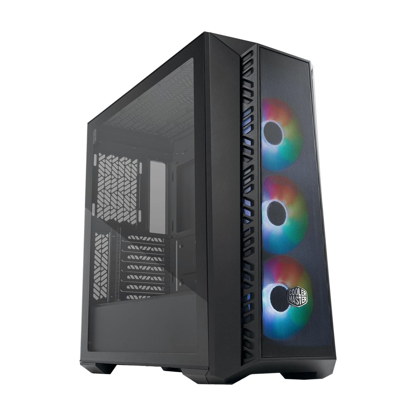 Cooler Master MasterBox 520 Mesh Caja PC - Media Torre ATX con 3 Ventiladores Preinstalados, Múltiples Configuraciones de Flujo de Aire, Paneles Frontal Mallado y Lateral TG, Controlador ARGB - Negro