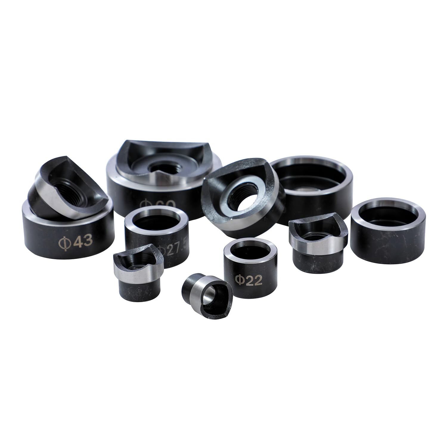 KATSU 10 Ton Punzone Idraulico Hydraulic Knockout Kit 22-60,5mm 6 Punzione Punzonatrice Idraulica in Metallo Strumento di Perforazione per Condotto Elettrico 405193