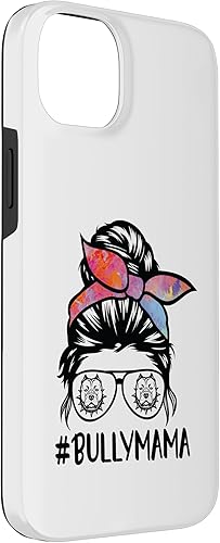 Miniatura 3 de Gafas de pelo para iPhone 14 Plus American Bully Mom desordenadas, funda Bully Mama