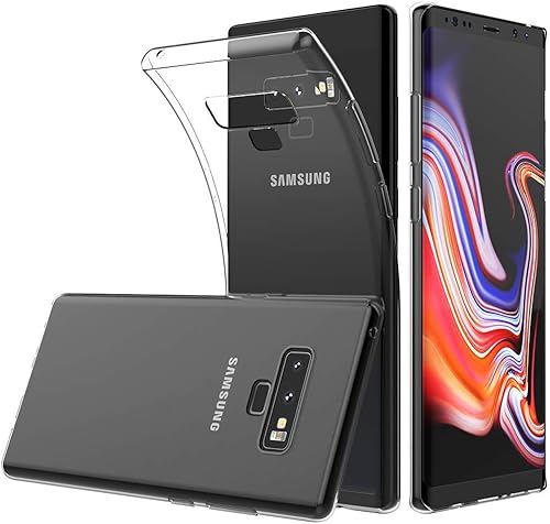 Funda protectora transparente de TPU suave para Samsung Galaxy Note 9, antideslizante, resistente a los arañazos