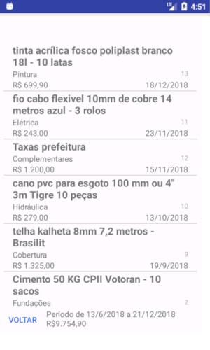 Minha Obra - Controle de Despesas