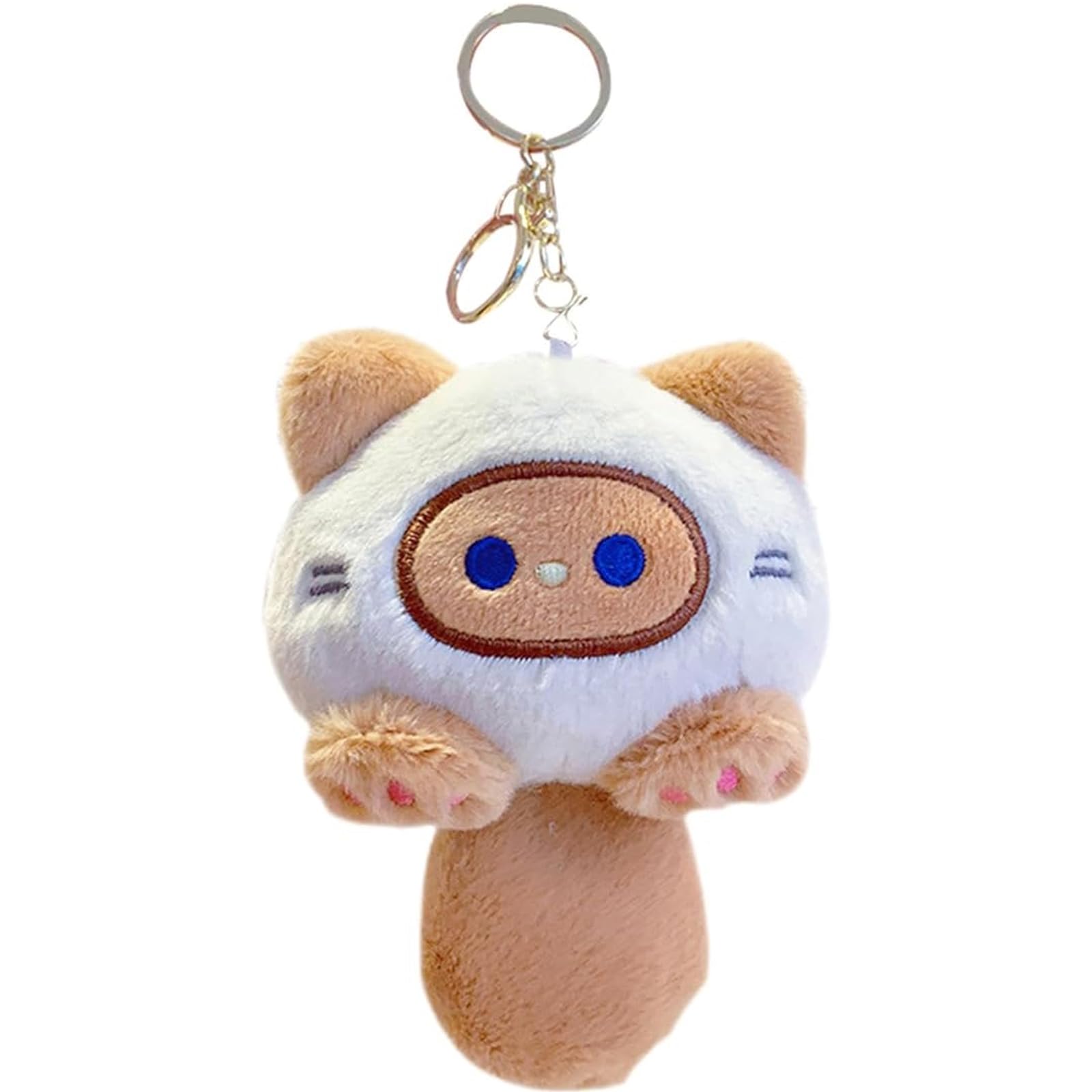 Plush Keychain, BB Cat with Squeaky Tail in, Golden Bag Charms for