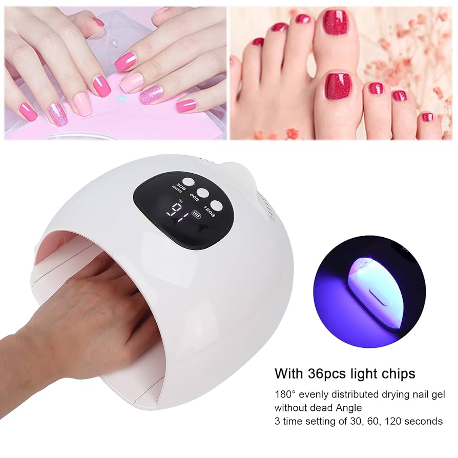 Amazon | UV LEDネイルランプ、ゲルネイルポリッシュ用72W UV