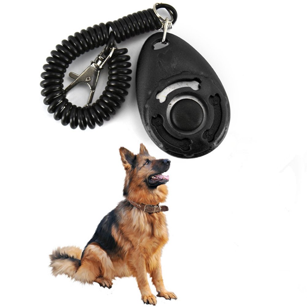 TEHAUX 4 Pcs Professional Dog Clicker Big Button Training Clickers with Wrist Strap Pet Dog Training Assistant