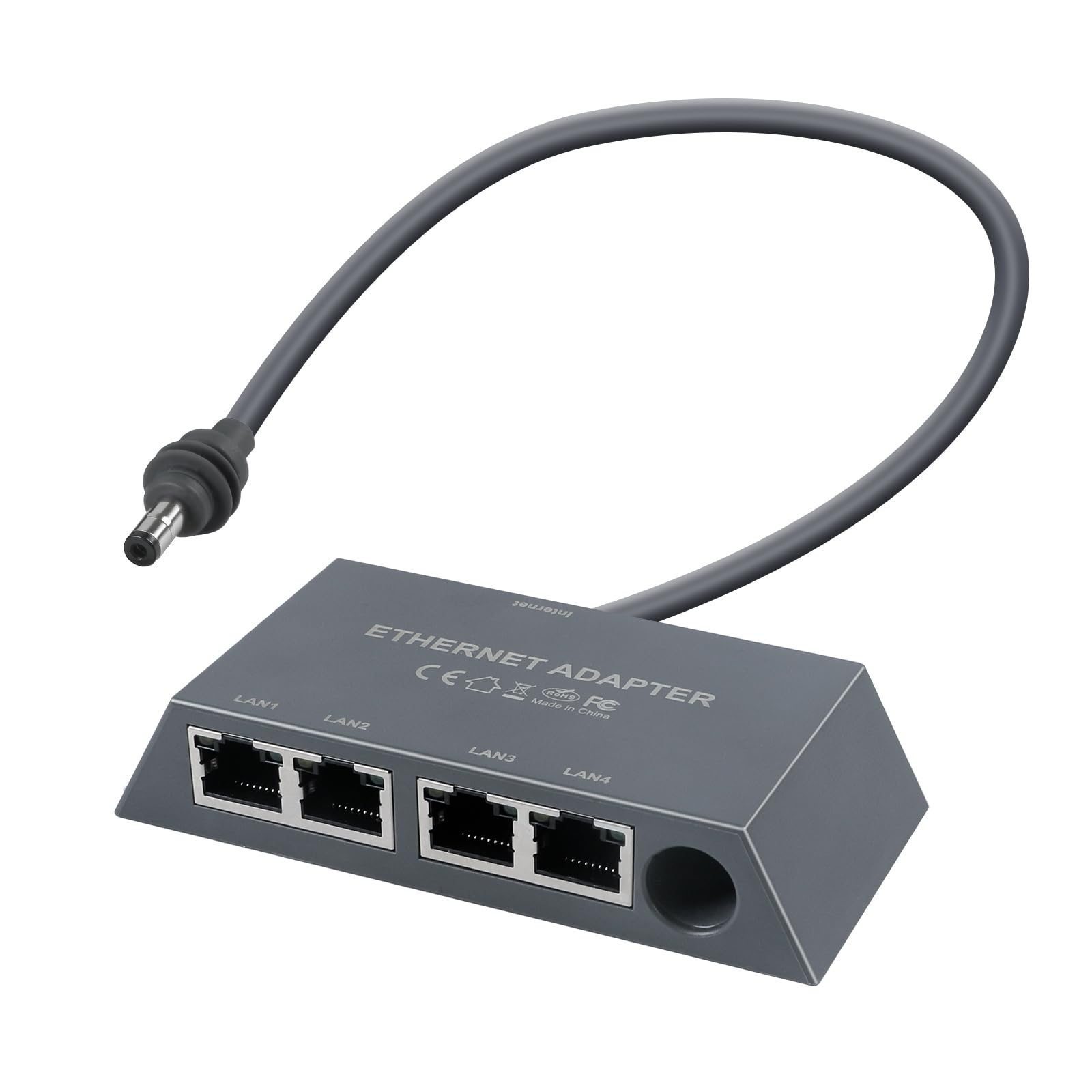 Adattatore Ethernet RJ45 a 4 porte Gen 3/Mini, multi-porte Gen 3/Mini Ethernet per rete esterna cablata, collega 4 dispositivi collegati in rete contemporaneamente