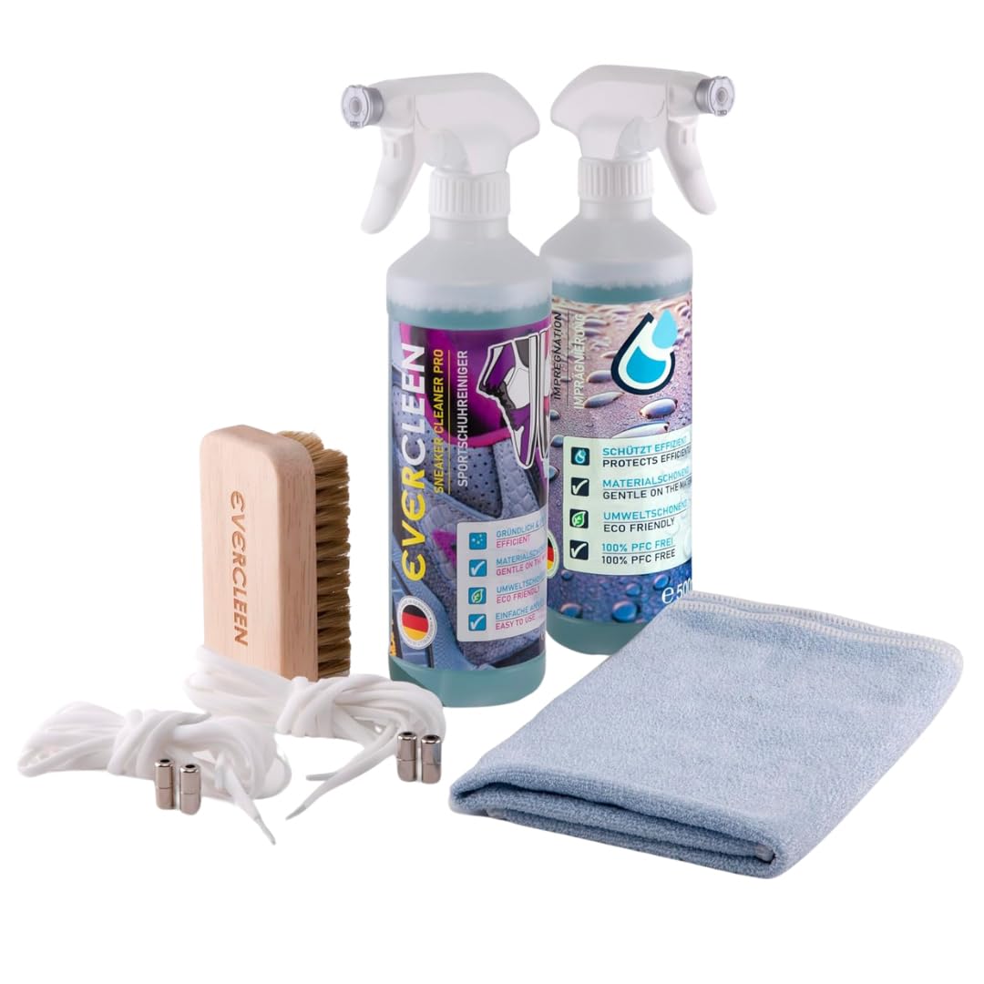 Profesjonalny środek do czyszczenia sneakersów 500 ml + ściereczka z mikrofibry + szczotka Made in Germany. Intensywne czyszczenie i pielęgnacja. Łatwa obsługa. Delikatnie czyści buty