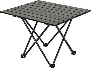 Well Home Mesa Plegable en Metal color Negro 56x40x46cm