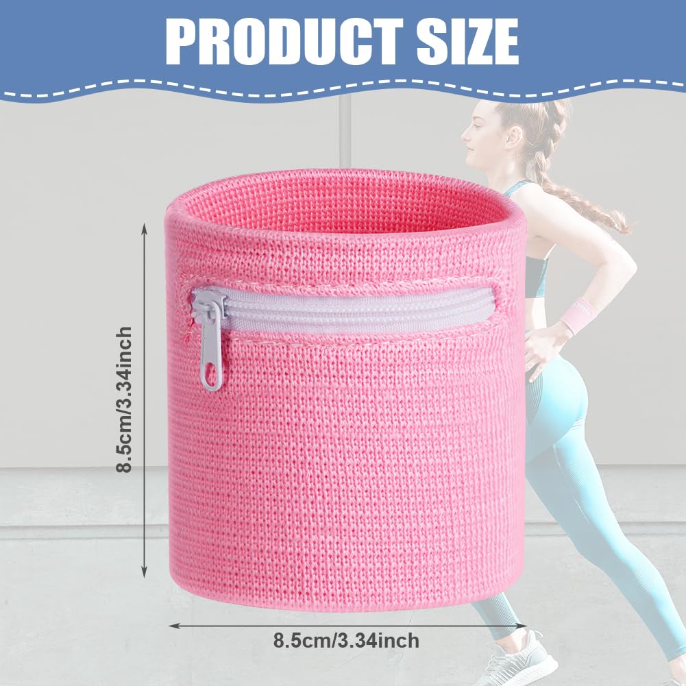 HAGOT 1/2/3/4 Pezzi Marsupio Polso, Tasca Morbida ed Elasticizzata con Cerniera per Corsa, Palestra, Camminata, Ciclismo, Escursionismo, Yoga e Altro Ancora