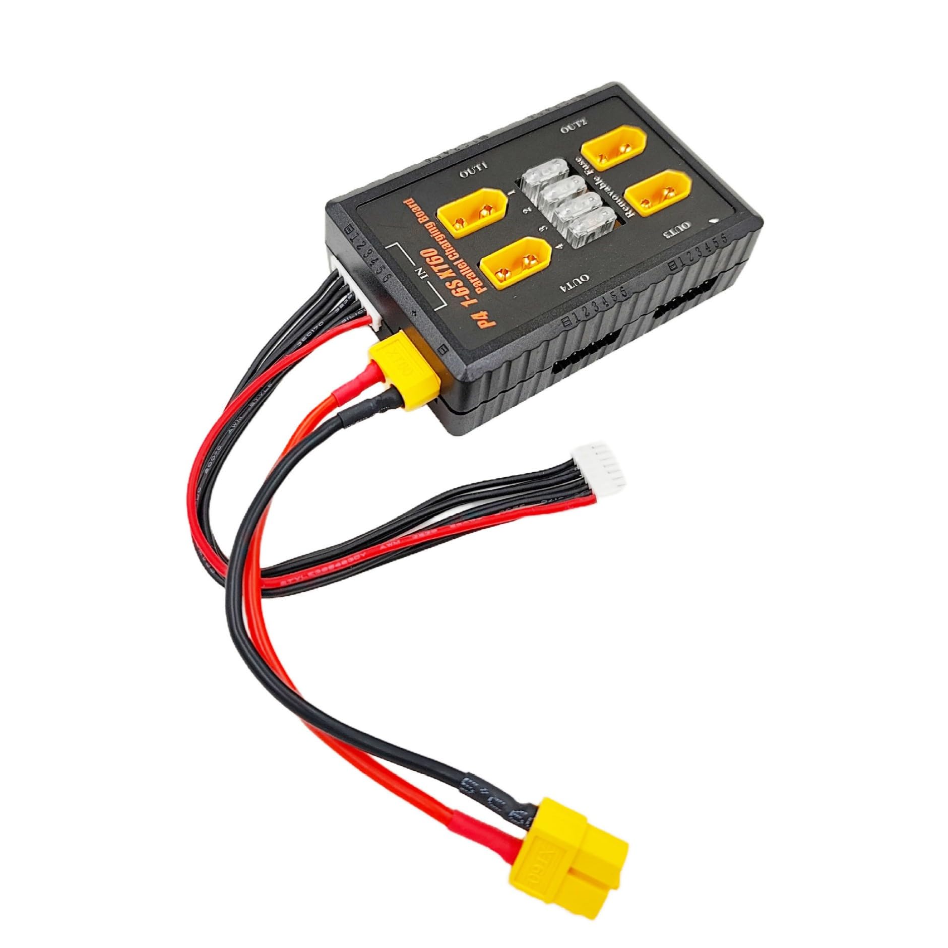 Balanced Charging Board, Multi 2S-6S Lipo Battery Parallel Charging Board with XT60 Plug with Removable safty Fuse