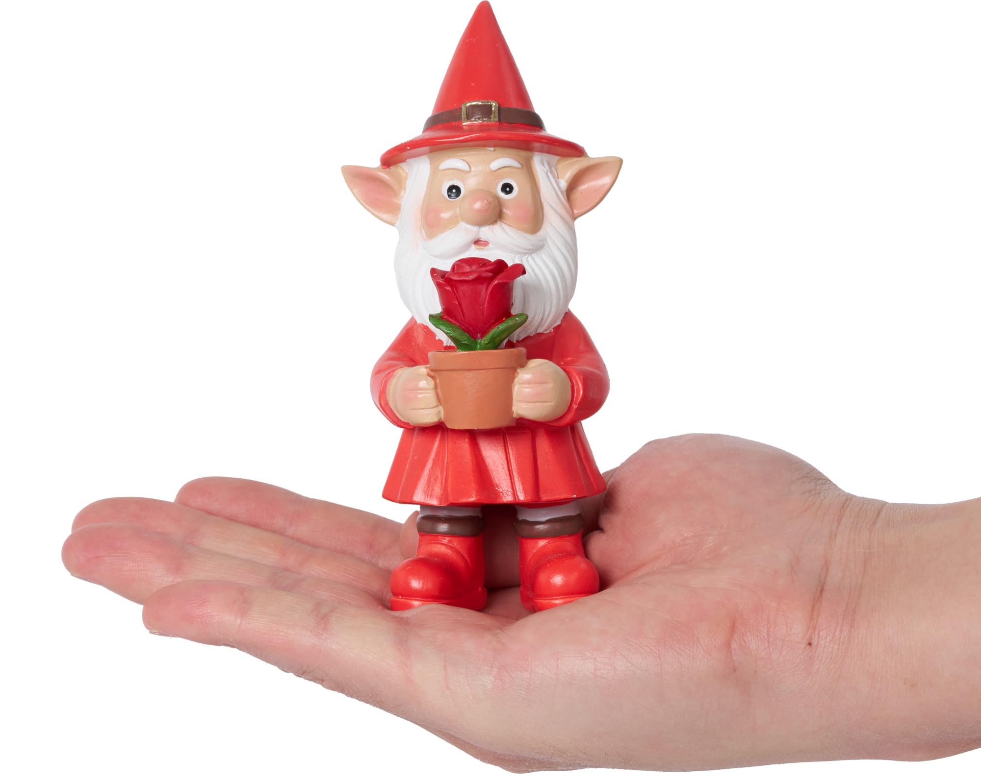 - Rose Gnome Figurine Decoration, Rose Gifts for Holidays or Special Occasions