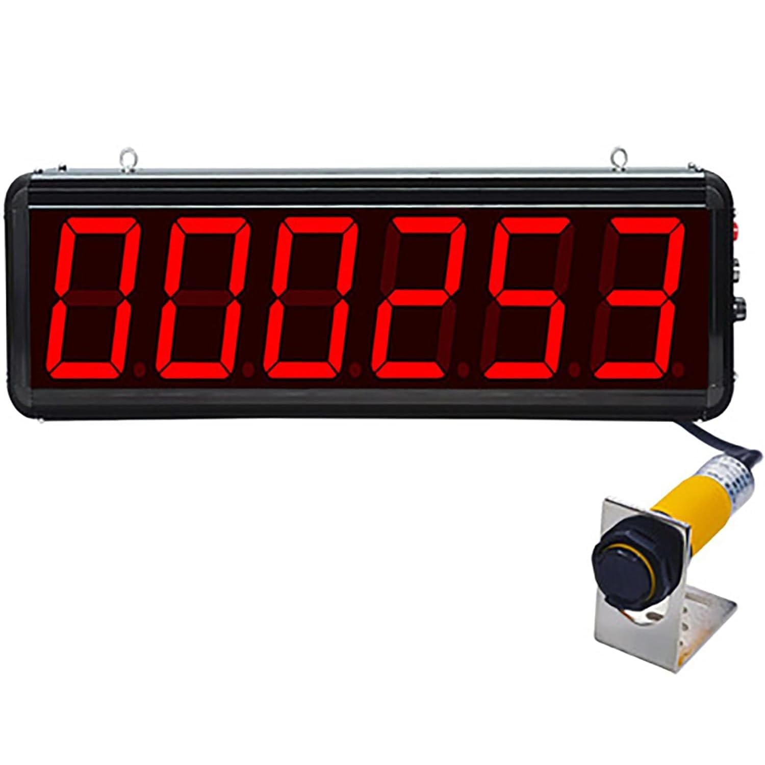 Contatore Digitale a LED con Display a 6 cifre, sensore Fino a 999999, Distanza di rilevamento Regolabile per la Produzione su Nastro trasportatore e Il conteggio dei visitatori,