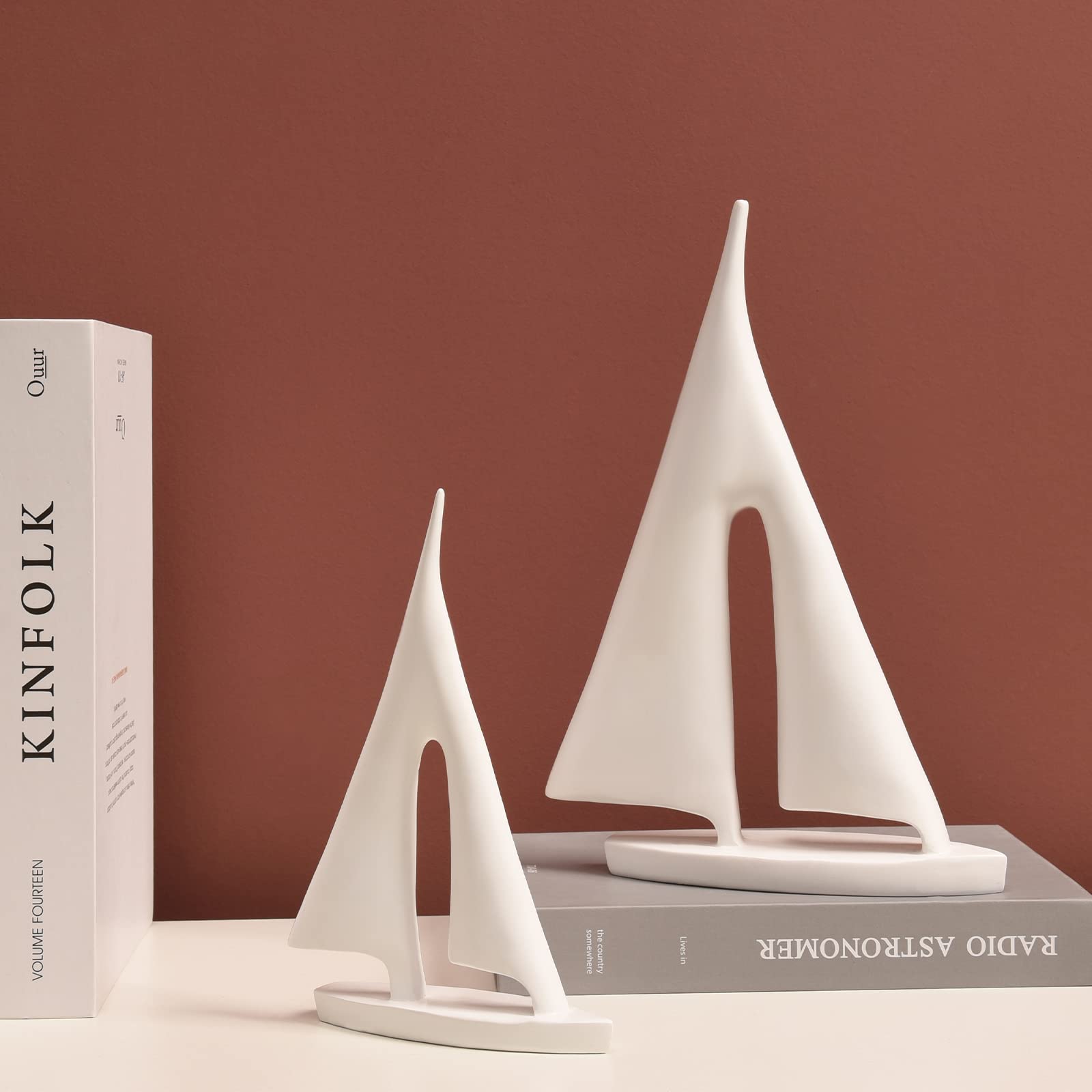 Moderne sculpturen Home Decor, Zeilboot Decor, Boot Sculptuur, Zeilboot