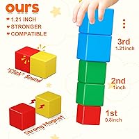 KAEILORU Magnetic Building Blocks 20pcs for Kids 3-8 - STEM Sensory Magnet Cubes, Creative Toddler Toys for Boys Girls Birthday Gift