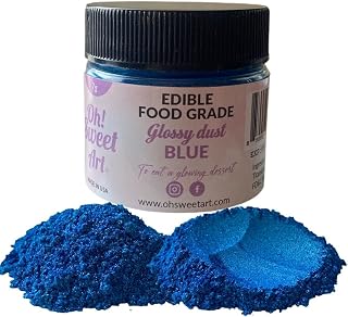 Oh Sweet Art Glossy Luster Dust Edible 7g (0.25oz) Choose your color (Blue)