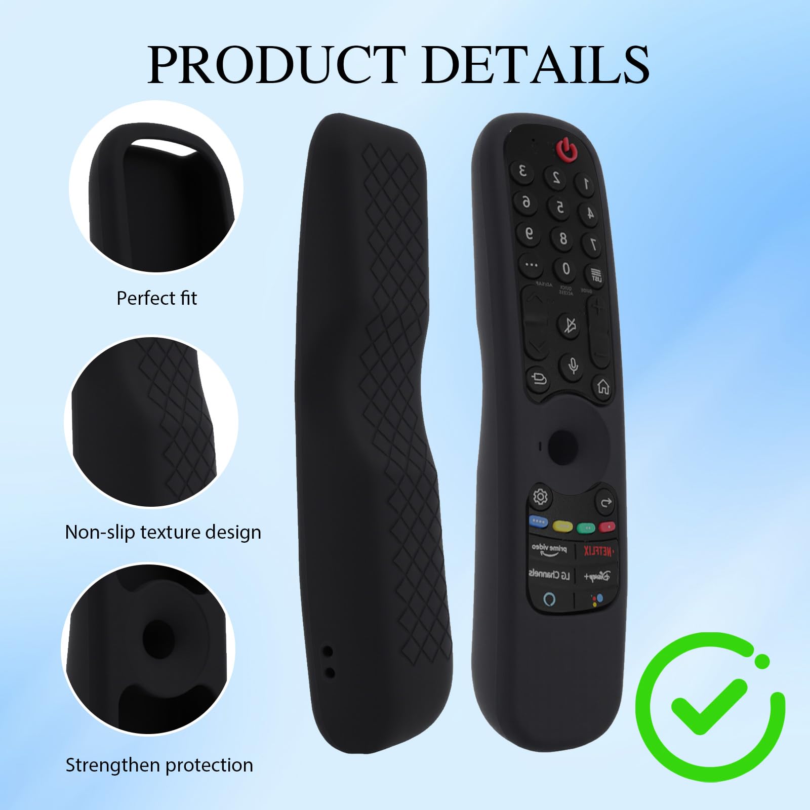 Cover Telecomando Sky Custodia Telecomando In Silicone Compatibile Con LG AN -MR21GA AN-MR21GC MR22GA MR22GN MR23GA MR24GA TV Magia Telecomando Copertura Protettiva Antiurto Con Un Cordino(Blu Guscio Telecomando Sky