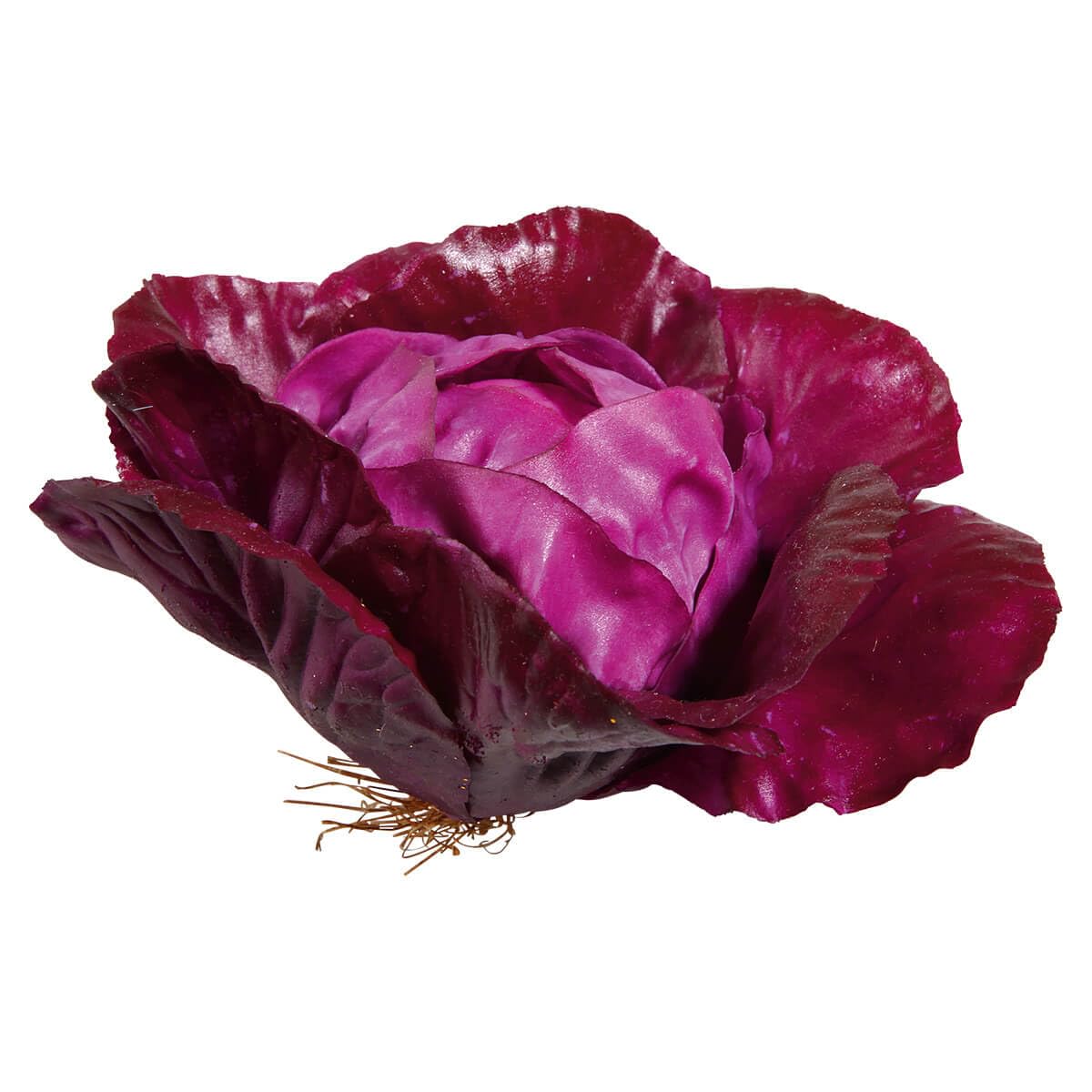 Lebensmittel-Attrappe Rotkohl 13 cm Ø Fake Rotkohl Naturgetreues Deko Rokohl-Imitat Food Dummy